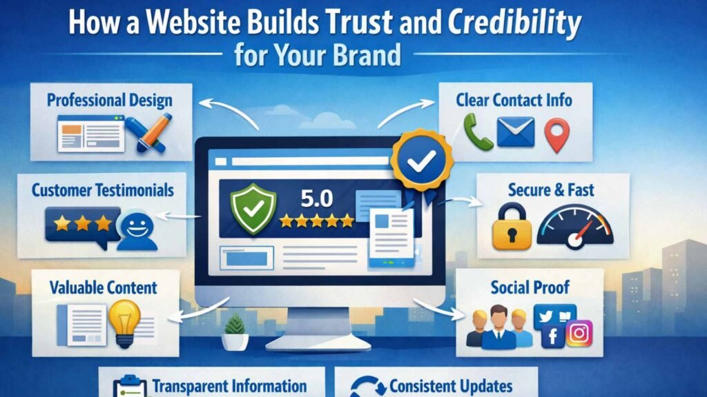 How a Website Builds Trust and Credibility for Your Brand Professional website helping build trust and credibility for business brand