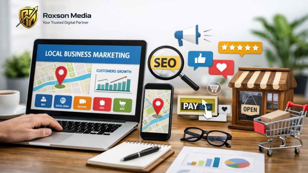 How Digital Marketing Helps Local Businesses Get More Customers Digital marketing services helping local businesses increase customers